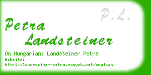 petra landsteiner business card